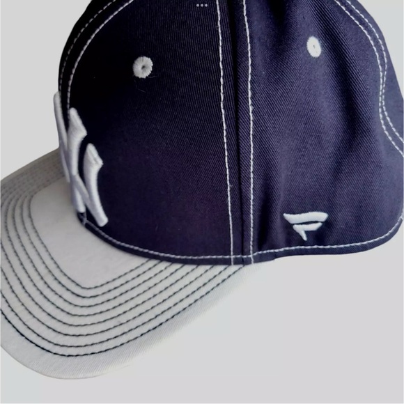 New York Yankees Hat Blue NY Logo Cap Fanatics Pinstripe Stitch - Picture 3 of 6